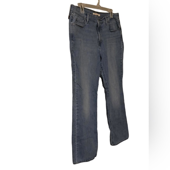 Levi’s505 Straight Jeans Women’s Size 16 Blue Light Wash Denim Stretch MidRise - Picture 9 of 16